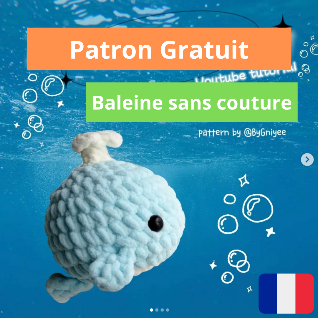 Patron gratuit baleine amigurumi