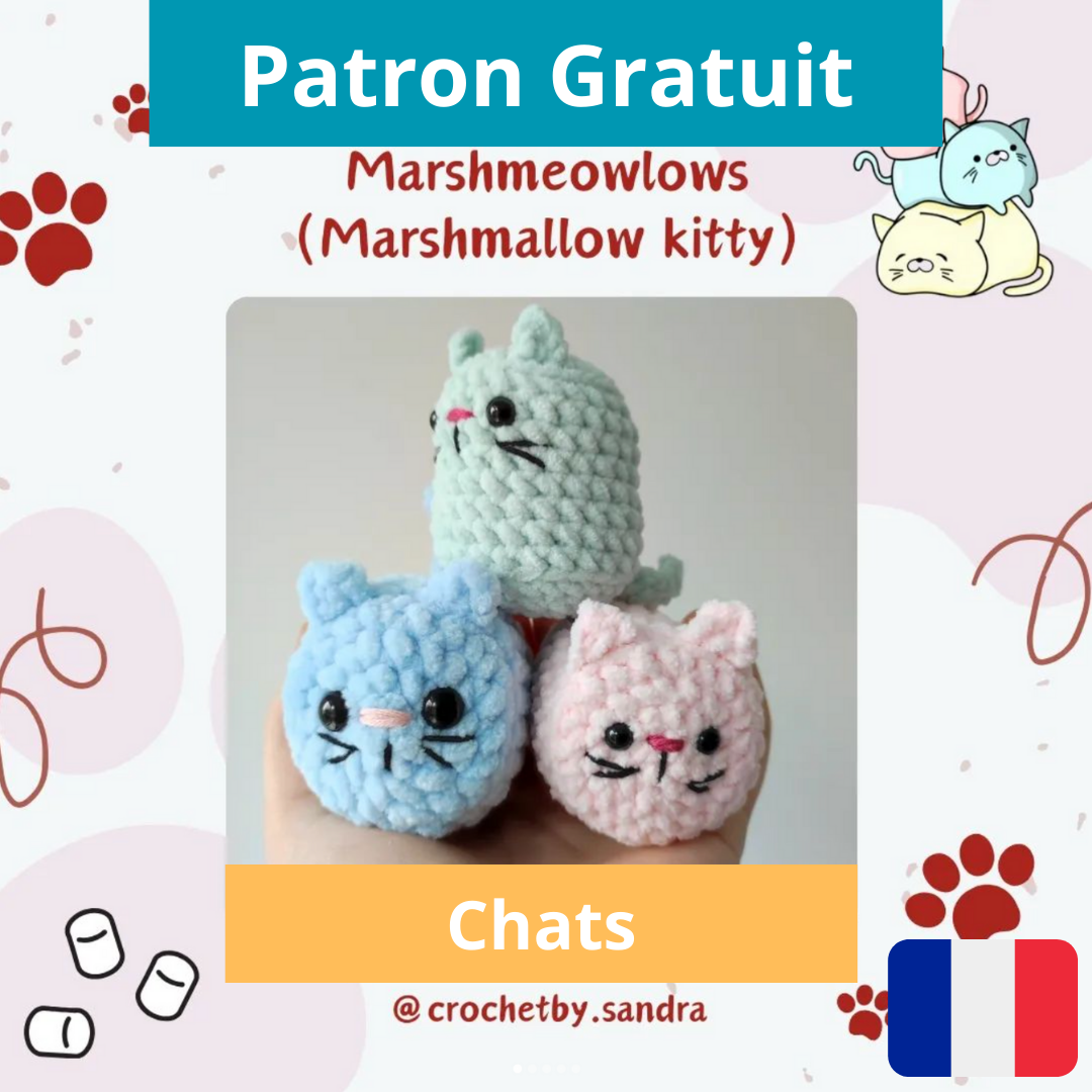 patron peluche chat gratuit en français