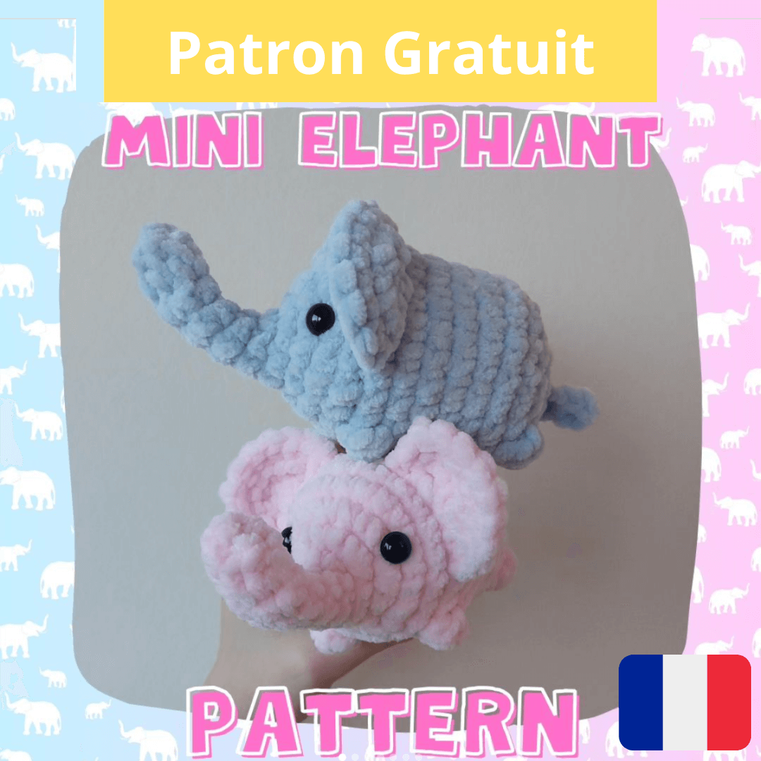 éléphant patron gratuit amigurumi