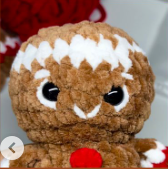 Kit De Crochet Débutant - Bonhomme En Pain D'épices Avec Bonnet De Noël, Fournitures Complètes Pour DIY